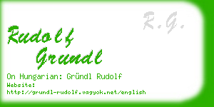 rudolf grundl business card