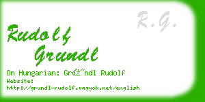 rudolf grundl business card